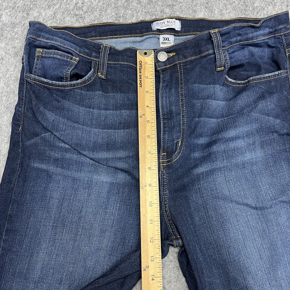Judy Blue Jeans Womens 3XL Blue Dark Wash Stretch Mid Rise Skinny Plus Size USA - Picture 12 of 15